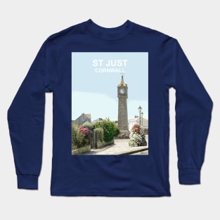 St Just Cornwall. Cornish gift. Travel poster Long Sleeve T-Shirt